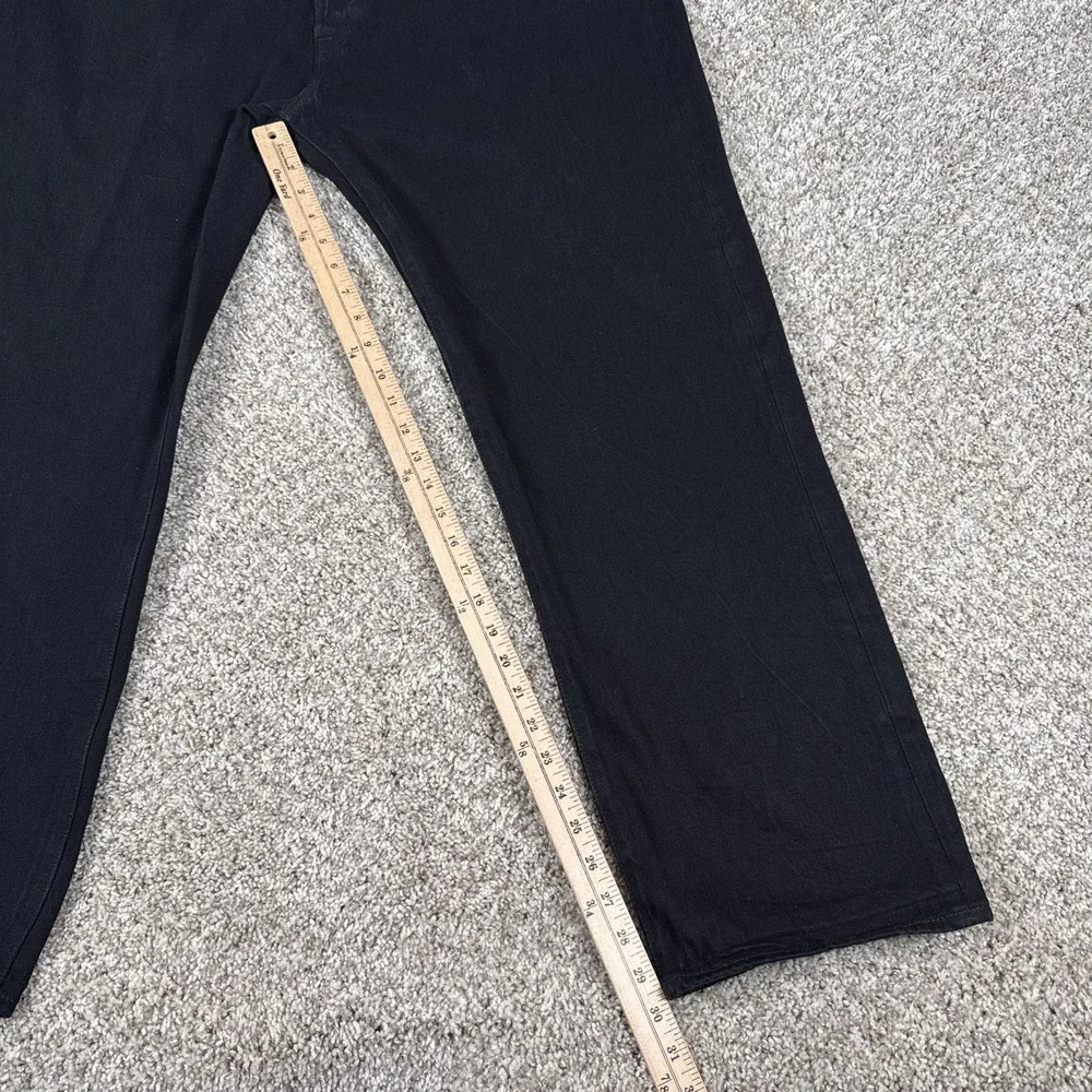 Levis Jeans Mens 42x32 Black 501XX Button Fly Straight Leg‎ Denim